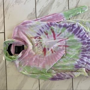REASON tye dye light hoodie large